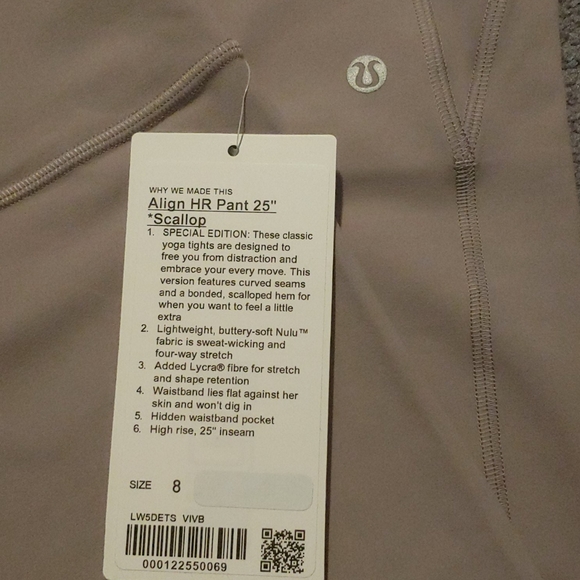 NWT Lululemon Align HR Pant 25" *Scallop - Picture 5 of 7